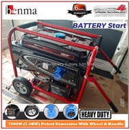 BENMA 7500W (7.5KW) 4 Stroke Petrol Generator with Electric Start EC9000CXEB - Wheel & Handle - 6 Mo