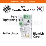 VT  Reedle Shot 100, Facial Serum & Essence, 2ml*6 pieces(Pore Serum, Pore Tightening, Needle Shot)