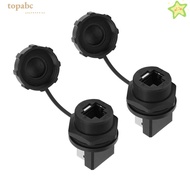 GORROS 2PCS RJ45 Connector, IP67 RJ45-180° RJ45 Adapter, Durable Waterproof Waterproof Coupler CCTV 