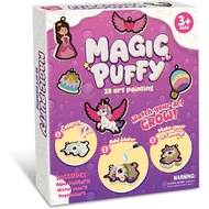 MZYTOZA 3D Art Kit Aqua Puffs Princesses & Unicorns, Stocking Stuffers, 15 Mess-Free Paint by Number