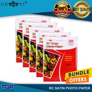 5packs Cuyi RC Satin Photo Paper Size: 5R 260gsm 20Sheets High Quality Photo Paper for Inkjet Printe