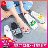 KM Women Elkie Sesam Antislip Slippers Sandals Kasut Flat Shoe [SH30773]