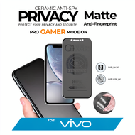 VIVO Anti Spy Privacy Matte (Ceramic) Screen Protector Y100 Y02 Y03 Y11/Y12/Y15/Y17 Y12S Y16 Y17S Y1