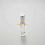 Roll On 6 Ml Clear Original Cap Silver Shiny Line / Glass Bottle / Perfume Bottle / Wind Oil Bottle 