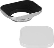 Haoge LH-LC43W 43mm Square Metal Screw-in Lens Hood with Cap for Voigtlander Nokton Classic 35mm f1.