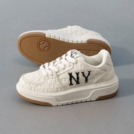 MLB | รองเท้าผ้าใบลำลอง MLB สำหรับผู้ชายและผู้หญิง รองเท้ากีฬาแบบลำลอง ส้นหนา รองเท้าส้นแบนแฟชั่น รอ