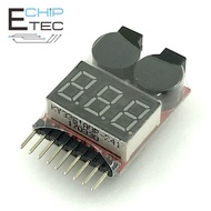 1PCS/2PCS 2in1 1 S-8 S Combination Low Voltage Buzzer Alarm Lipo Battery Voltage Tester Volt Meter I