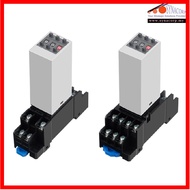 H3Y-2P H3Y-4P Timer Delay 12V/24V/220V 0.1S-99H Adjustable Timer Relay With Base