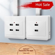 CYMX 2/4 Ports Charger Station Wall Outlet for Home Office Use Power Adapter