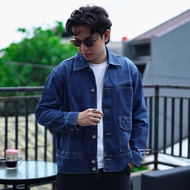 Tony Jack Work Jacket Denim Series - Jaket Jeans Boxy Fit Dark Grey Jaket Pria