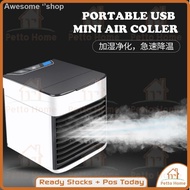 ▲☫Usb mini air cooler conditioner home use office portable Kipas Angin Sejuk Cond Aircond