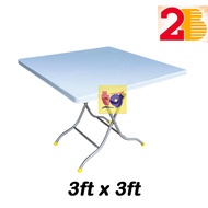2B Plastic Square Folding Table 3x3 / Study Table / Restaurant Furniture / Meja Lipat / Hawker Table