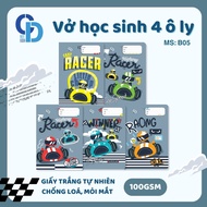 4-cup CD NoteBook Racer Gray 48 pages 100GSM - Code: B05