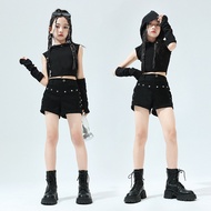 3-14 Years Old Kids Dance Costume Girls Jazz Dance Loose Suits Hiphop Costume Kids Jazz Dance Costum