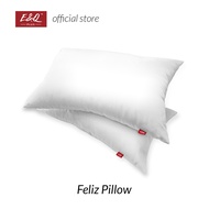 ENQ FELIZ Pillow [BUY 1 FREE 1] Cotton-Tex Fabric / 100% Hollow Fibre Pillow / 46CM x 72CM / Quality Bantal / Bantal Putih