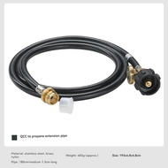 PZ-106 QCC to Propane Extension Hose – North American 5-40BL Gas Cylinder Adapter with Pressure Gaug
