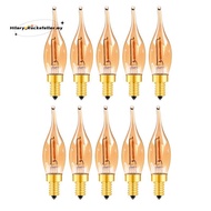 10 Pcs Dimmable C22 LED Filament Bulb E12 0.5W Amber Decorative Night Light Candle Light Ampoule Can