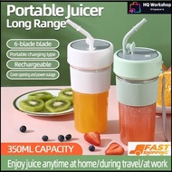 【SG Ready Stock】Portable Fruit Juicer Ice Smoothie 6 Blade Mini Home USB Rechargeable Multi-purpose powerful Blender
