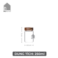 Hũ thuỷ tinh nắp gỗ kín khí | nuhome.vn | hũ thuỷ tinh đựng gia vị đồ khô thiết kế đẹp mắt và sang t