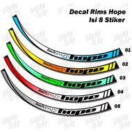 Decal Rim Hope MTB Bicycle Rim Sticker