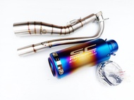 ท่อ เวฟ 110i​ ชุดท่อเวฟ 110ไอ ชุดท่อ Wave110i+ปลายท่อเอสซี 9.5นิ้วสีรุ้ง