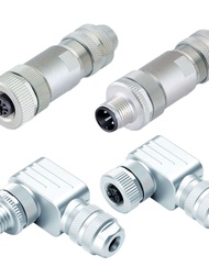 Ổ Cắm Hàng Không Qi Lu M12 Với 4 Chân 5 Lỗ Vỏ Màn Hình Hoàn Toàn Bằng Kim Loại Đầu Nối Cảm Biến Pg7