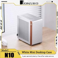 JONSBO N10/NV10 ITX Mini Desktop Case Black/White 3.3mm Aluminum Housing Black Walnut 1U FLEX Power 