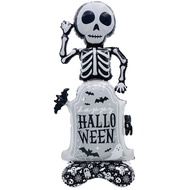 Agar shop 4FT Tombstone Skeleton Halloween Foil Balloon Special Halloween Party Decoration 62*118CM