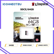 Kingston 64GB High Endurance microSD Card - SDCE/64GB