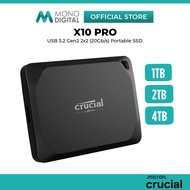 CRUCIAL EXT SSD X10 PRO USB 3.2 GEN-2 2X2 (20GB/S) SSD PORTABLE EXTERNAL SOLID STATE DRIVE  - 1TB / 
