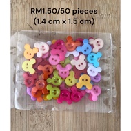 RM1.50/50 pieces : BT-021 - Button - 1.4 cm x 1.5 cm
