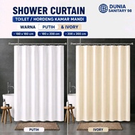 Shower Curtain 180x180 CM / 180x200 CM / 200x200 CM WHITE & Bathroom CurtainIVORY