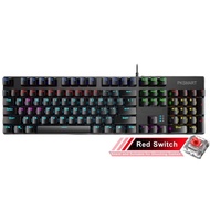 Bàn Phím Cơ Gaming Có Dây PKSMART-SKP- 8401 -KU520 Kê Tay Tháo Rời - LED 20 Hiệu Ứng - BLUE SWITCH -