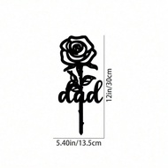 CIFbuy Rose Grave Stake Waterproof Cemetery Decor Sympathy Gift Garden Marker Tombstone Plaque Remem