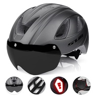 Breathable Cycling Helmet with Rear Light Magnetic Glasses Women Men Lightweight Safety Helmet Bike Helmet
