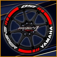 ∨ ➧ ◪ Sniper 150 Reflective Mags Sticker set ( 4 side Front & Rear tire )