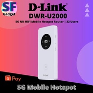D-Link DWR-U2000 5G Mobile Router Wi-Fi Hostpot | 5G NR SA and NSA | 5G/4G/LTE | WPA3 | 5000mAH | up