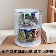 Medal Storage Box Sports Display Stand Honor Medal Marathon Dustproof Medal Running Rotating Display