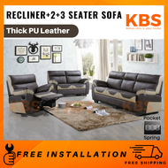 (Free Shipping &amp;Free Installation)--Full Casa Leather Recliner+2+3 Sofa