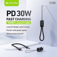 BAVIN CB411 Portable PD 60W Fast Charging Cable | Type-C to C / Type-C to iPH w/ Lanyard Design