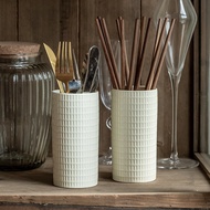[Special Offer] Embossed Ceramic Chopstick Holder Creative ins Household Drain Chopstick Cage Kitchen Chopstick Basket Storage Tube