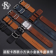 Suitable for Casio AQS-810/AE1200WH/w218h/AEQ-110 Strap Retro Genuine Leather Watch Strap Men Access