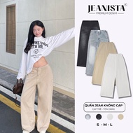 JEANISTA.STU Women's Wide Leg Jeans WITHOUT RISE – Beautiful Low-Rise Jeans, Durable Jeans