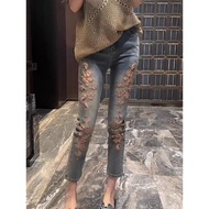 [Bangbang] Fashion June 26 June 8th Simmon Lena Heavy Industry Embroidered Hollow High Waist Jeans W