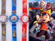 (K53A) Jam Tangan Boboiboy Muzik Lampu / Cartoon Light Music Kids Watch