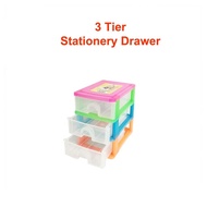 (Straight) PCN 3/4/5 Tier Multipurpose Small Storage Plastic Drawer/ Small Item Accessories Stationery Mini Drawer