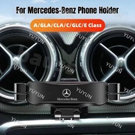 YY Mercedes - Benz A, GLA, CLA, C, GLC, E Class Phone Holder with Logo Custom Fit Car Mount Mobile P