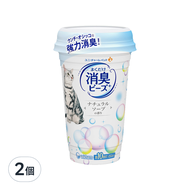 unicharm pet 清新消臭 貓砂盆消臭粒 天然沐浴  450ml  2個