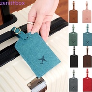 ZENITHBOX​ Airplane Suitcase Tag, Address Label Boarding Pass Pu Luggage Tag, Information Card Name 