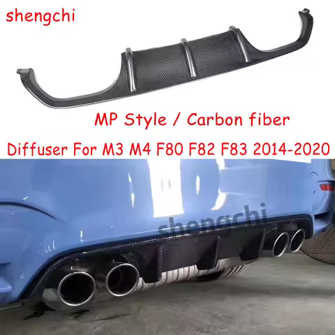 M3 M4 F82 MP Style Carbon Fiber Rear Bumper Diffuser For BMW M3 F80 M4 F82 F83 MP Style Carbon Rear 